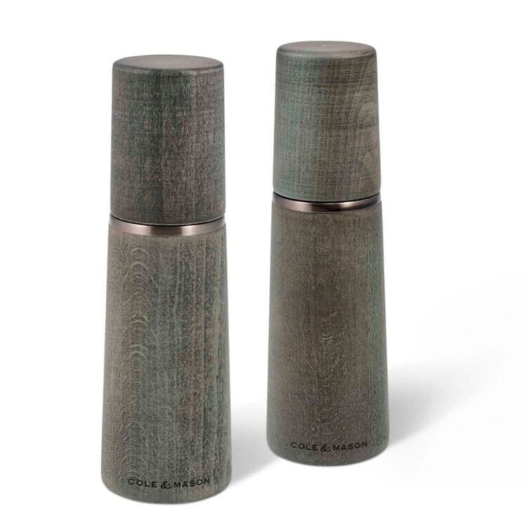 Cole & Mason Marlow Beech Grey 185mm Salt & Pepper Mill Gift Set Salt & Pepper Grinders & Mills The Cooks Kitchen Mandurah