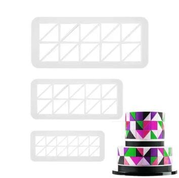 Cake Craft Triangle Pattern Impression Cutter 3pc Fondant Cutters The Cooks Kitchen Mandurah