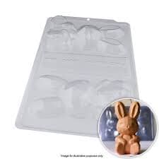 Bwb Sitting Geode Bunny Rabbit - 3pc Moulds The Cooks Kitchen