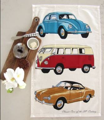 Allgifts Tea Towels - Classic Cars Vw Tea Towels The Cooks Kitchen