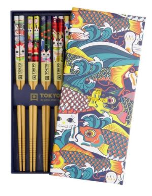 Tokyo Design Studios Chopstick 5pc Set - Lucky & Koinobori