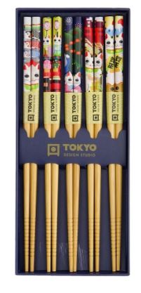 Tokyo Design Studios Chopstick 5pc Set - Lucky & Koinobori