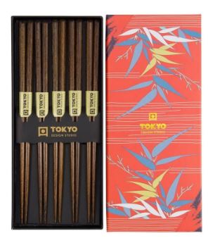 Tokyo Design Studio Chopsticks 5pc Set - Dark Brown