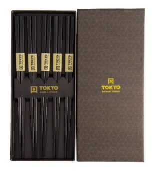 Tokyo Design Studios Chopstick Set 5pc - Square Black