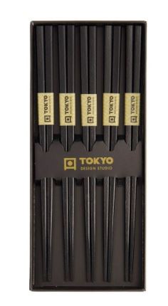 Tokyo Design Studios Chopstick Set 5pc - Square Black
