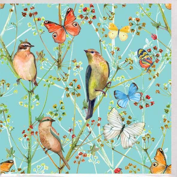 Card - Birds And Butterflies Cards & Wrapping The Cooks Kitchen