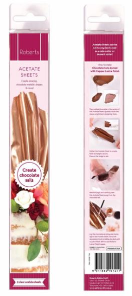 Roberts Edible Craft - Acetate Sheets - Pack Of 3 - 25.5x33cm