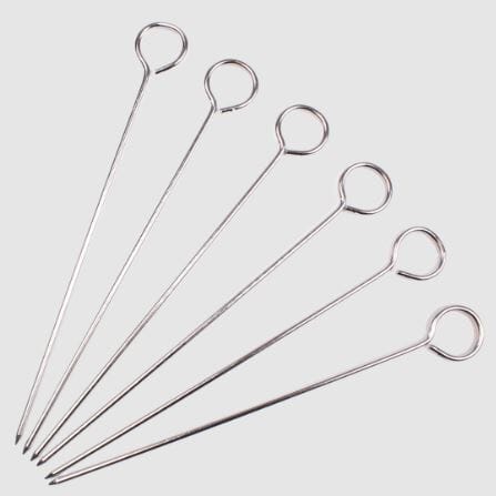 Chrome Skewers 8/20cm Set 6 Utensils The Cooks Kitchen