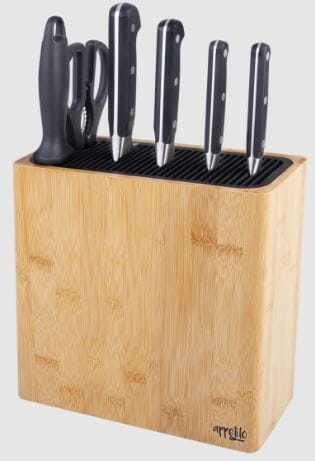 D.line Rectangle Universal Knife Block - Bamboo Knife Storage The Cooks Kitchen Mandurah