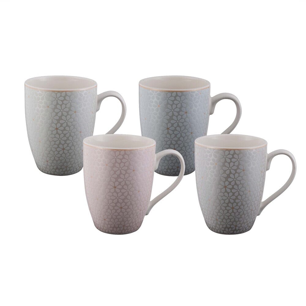 Bundanoon Coupe Mug Set Of 4 - Pastel Petals Mugs - Cups & Saucers The Cooks Kitchen
