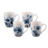 Bundanoon Coupe Mug Set Of 4 - Garden Blues Mugs - Cups & Saucers The Cooks Kitchen