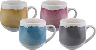 Bundanoon Huggie Mug Set Of 4 - Banded Jewels Mugs - Cups & Saucers The Cooks Kitchen