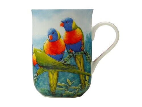 Maxwell & Williams Birds Of Australia 10th Anniversary Mug 300ml Lorikeet Mugs - Cups & Saucers The Cooks Kitchen Mandurah