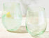 Maxwell & Williams Glamour - Stemless Wine Glasses 540ml Set Of 2 - Green Wine The Cooks Kitchen