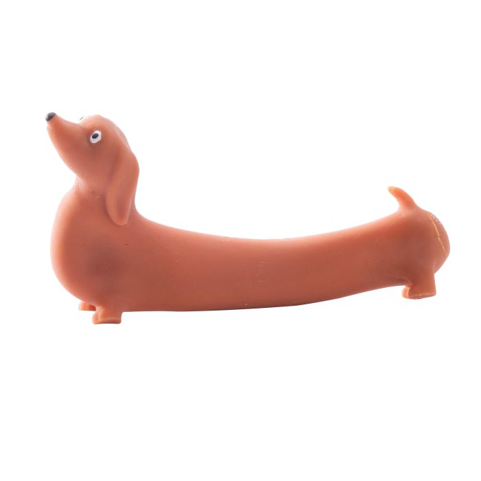 Discovery Zone Stretchy Sausage Dog 3 Assorted 4x11.5x7cm