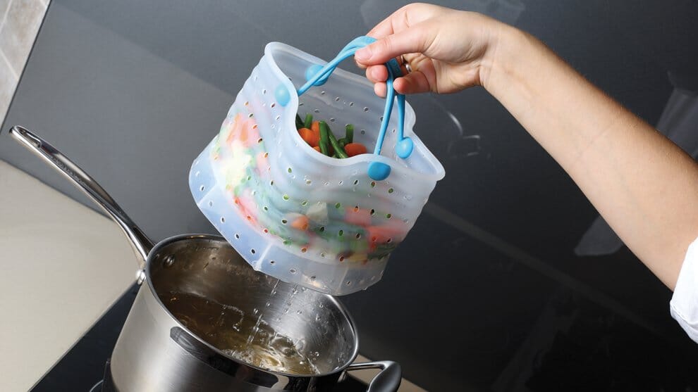 Dreamfarm - Big Vebo Cooking Basket - Blue Gadgets The Cooks Kitchen