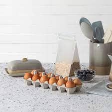 Davis & Waddell Jenson Butter Dish Grey Bread & Butter Storage The Cooks Kitchen