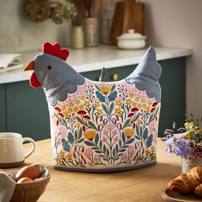 Ulster Weavers Folk Chicken Shaped Tea Cosy Multi-coloured 29x33x3cm