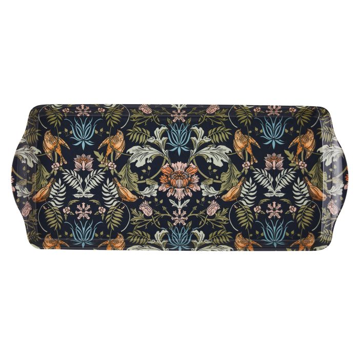 Ulster Weavers Finch & Flower Small Tray Navy 39x17x3cm