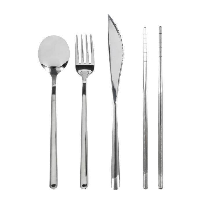 Davis & Waddell Saltara Stainless Steel Picnic Cutlery With Case 4pcs Set Stainless Steel 24.5x5.5x2.7cm