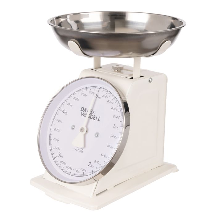 Davis & Waddell Newbury Mechanical Timer And Scale 2pcs Set Cream 21.5x14.9x20.8cm/7.3x7.3x3cm