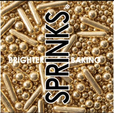 Sprinks - Bubble & Bounce Shiny Gold Sprinkles The Cooks Kitchen Mandurah