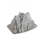 Nordic Ware Sparkling Silver Gingerbread House Cake Pan