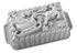 Nordic Ware Sparkling Silver Santa Sleigh