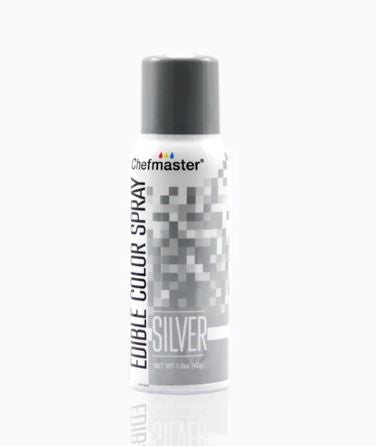 Chefmaster Edible Metallic Silver Spray Paint 1.5oz/42gm