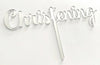 Cake Craft Acrylic Cake Topper - Christening Silver