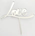 Cake Craft Love Silver Mirror Acrylic Cake Topper