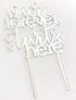Cake Craft Forever Starts Here Silver  Mirror Acrylic Cake Topper