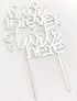 Cake Craft Forever Starts Here Silver Mirror Acrylic Cake Topper Acrylic Cake Toppers The Cooks Kitchen 
