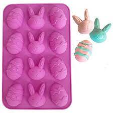 Cake Craft Easter Egg & Bunny Rabbit Silicone Mould