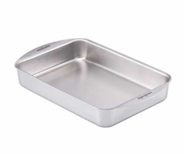 Essteele Clad Ovenware Stainless Steel Rectangular Raosting Pan 33x23x5.5cm