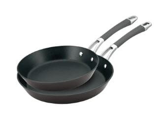 Anolon Endurance+ 20/26cm Open French Skillet Twin Pack Saucepans/Chef Pot The Cooks Kitchen 