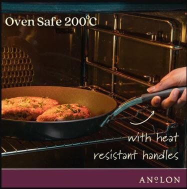 Anolon Endurance+ 20/26cm Open French Skillet Twin Pack Saucepans/Chef Pot The Cooks Kitchen 