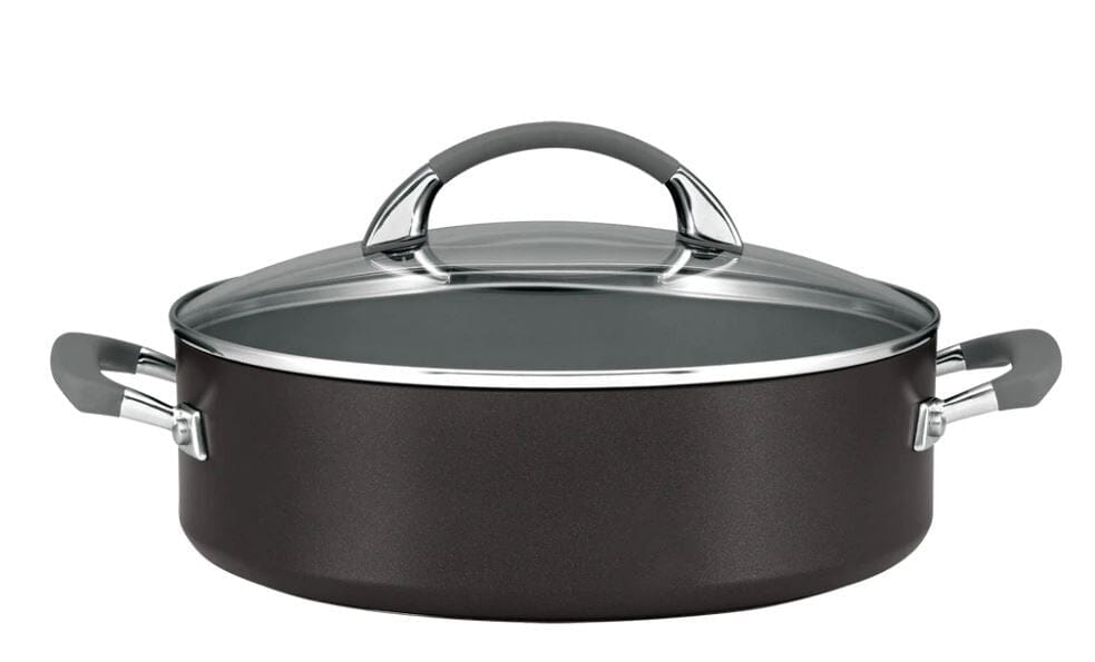Anolon Endurance+ 26cm Open French Skillet And 28cm/4.7l Covered Sauteuse Frypan - Chef Pan - Saute Pan The Cooks Kitchen Mandurah 
