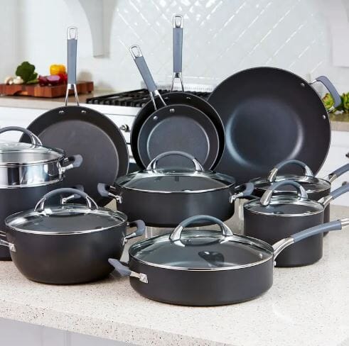 Anolon Endurance+ 24cm Open Skillet Frypan - Chef Pan - Saute Pan The Cooks Kitchen 