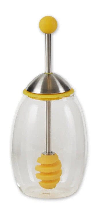 Rsvp Glass Honey Jar With Silicone Dipper Glassware Storage The Cooks Kitchen 