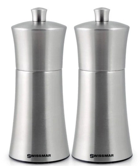 Swissmar Torre Salt And Pepper Mill Set - Stainless Steel 15cm