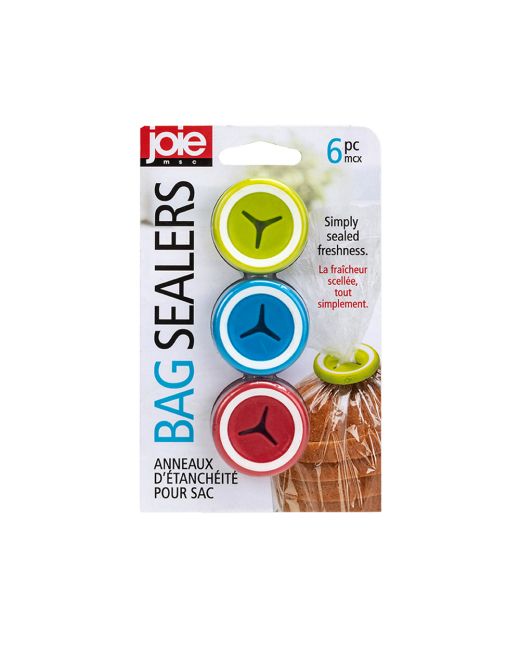Joie Bag Sealers (red/blue/green) - 6pc Set