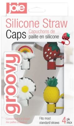 Joie Groovy Silicone Straw Caps - 4pk Barware Accessories The Cooks Kitchen 