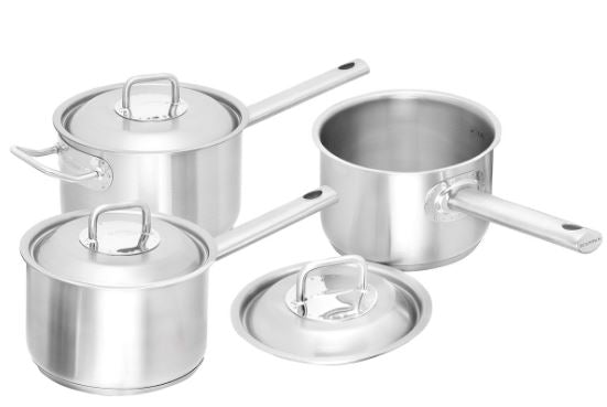 Scanpan Commercial 3pc Saucepan Set - 16cm/18cm/20cm