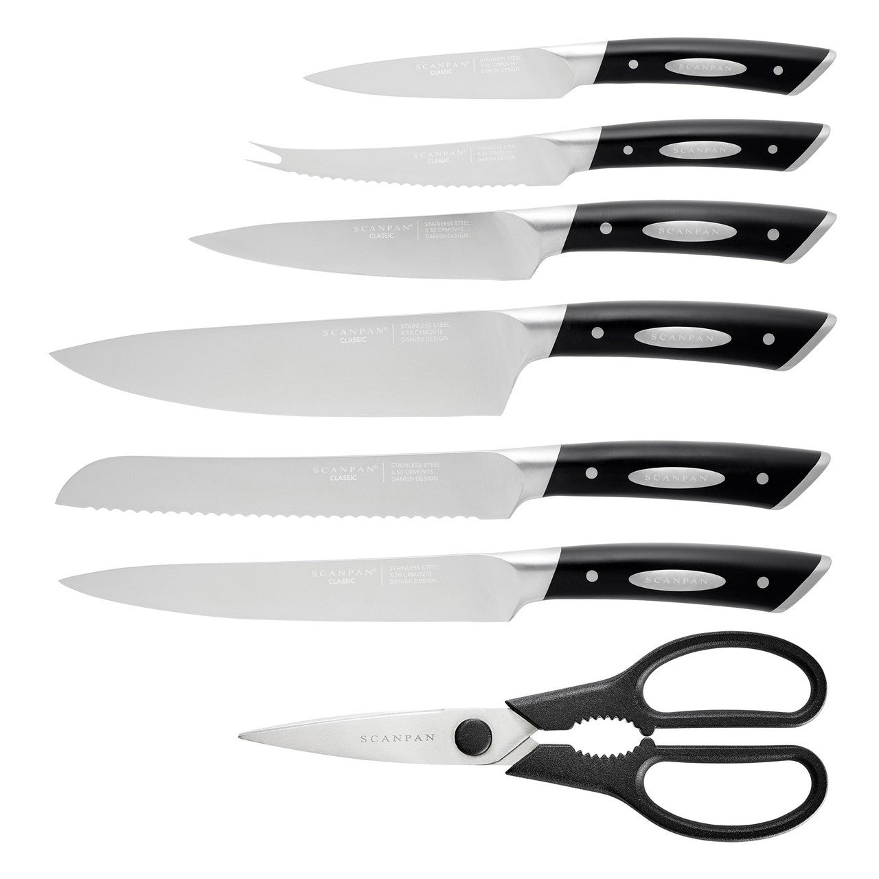 Scanpan Classic 8 Piece Eclipse Knife Block Set