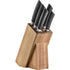Scanpan Sax 6pc Acacia Block Knife Set - With Sharpener Knife Block Sets The Cooks Kitchen 