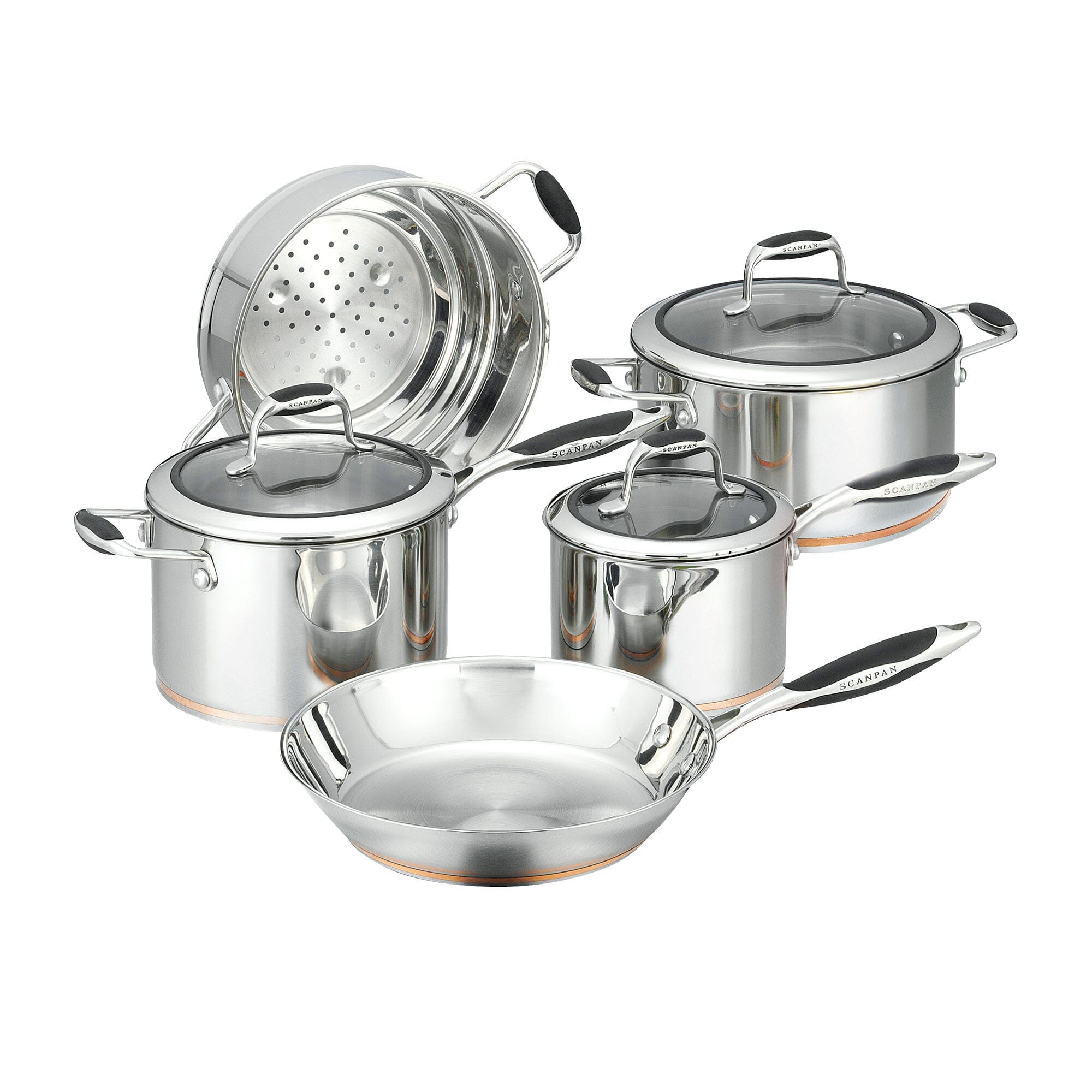 Scanpan Stainless Steel Coppernox 5pc Stainless Steel Cookware Sets The Cooks Kitchen 
