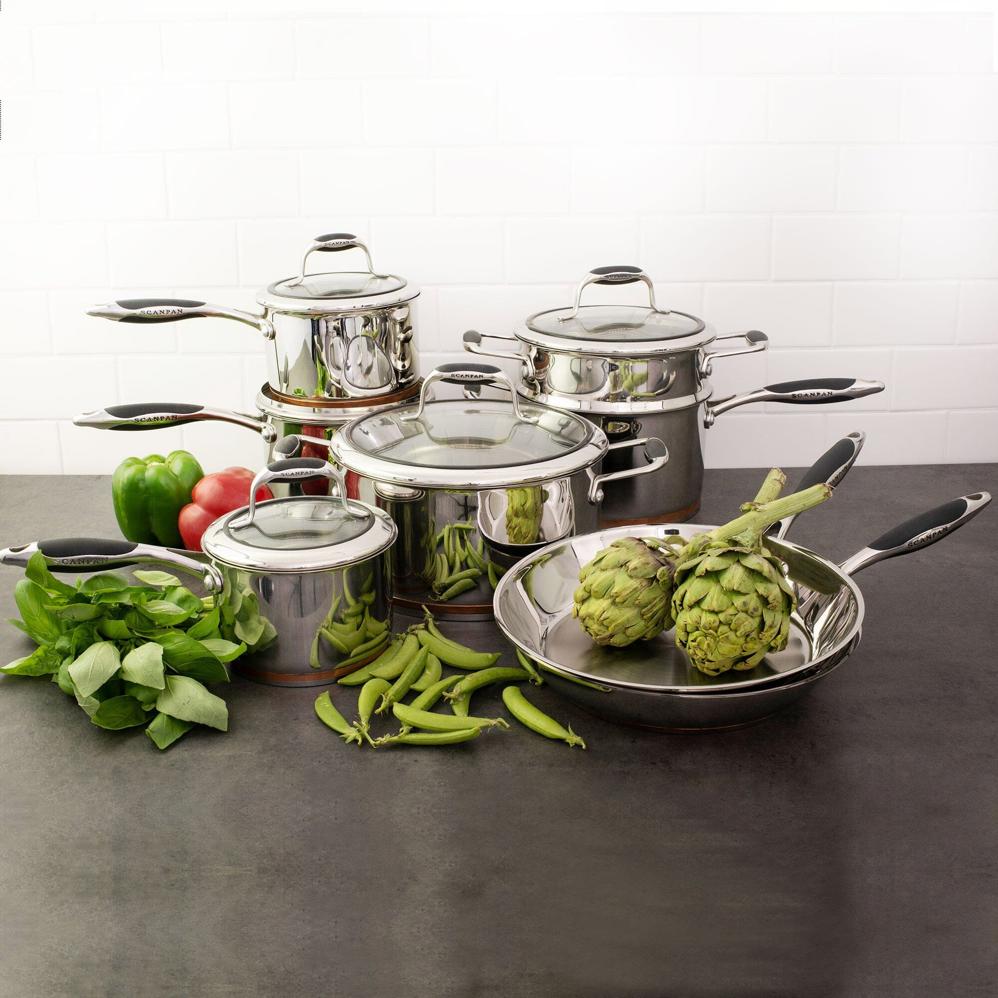 Scanpan Stainless Steel Coppernox 5pc Stainless Steel Cookware Sets The Cooks Kitchen 