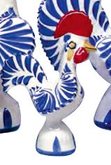 Il Porto Portuguese Rooster - Blue & White 150mm