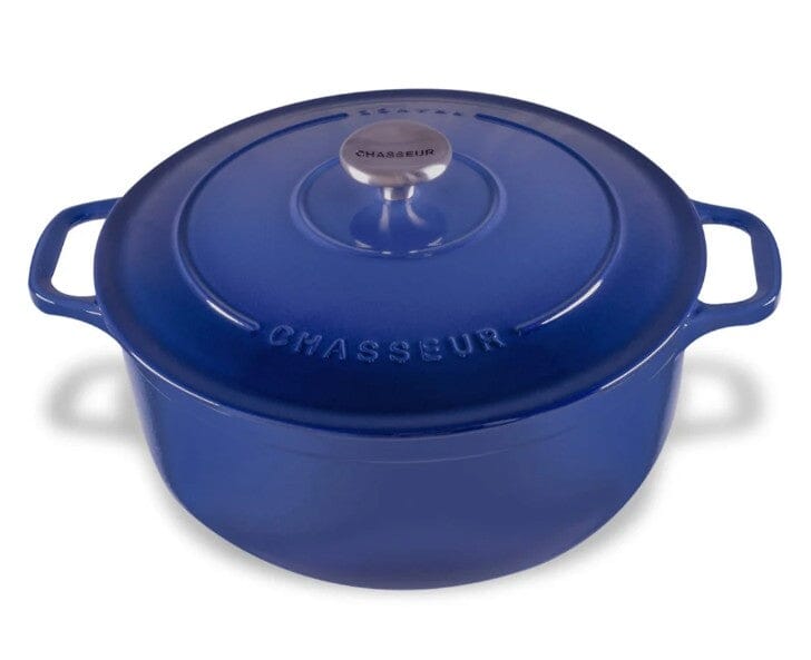 Chasseur Round French Oven 28cm Azure Enameled Cast Iron The Cooks Kitchen 